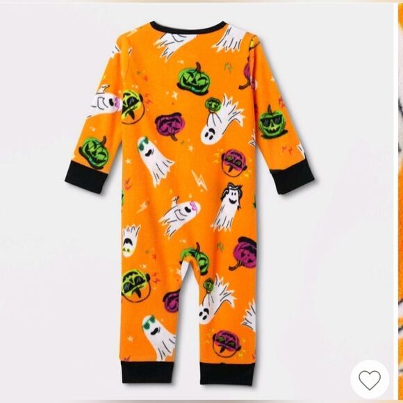 New Ghost Micro Fleece Unisex Halloween Pajama Union Hyde & EEk, Sz 6-9 months - Picture 8 of 8